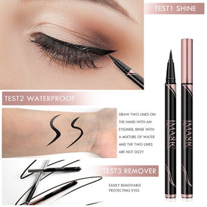 IMAGIC Waterproof Eyeliner Shine Eyeliner Matte Make Your Beauty Black Long Lasting Eyeliner Pen Makeup Cosmetic Tool