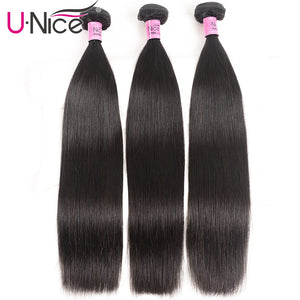 UNICE HAIR 30 Inch Brazilian Bone Straight Hair Bundles 100% Human Hair Weave Bundles Straight Virgin Hair Extension 1/3/4 PCS