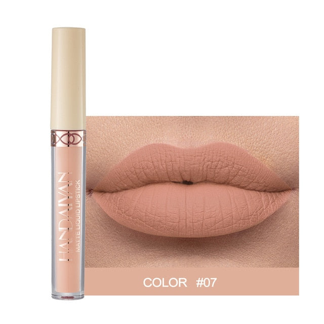 Waterproof Liquid Lipstick Makeup Matte Lip Gloss Long-lasting Cosmetics Lip Stick Cream Silky Glosses Velvet Nude Lipgloss Tint