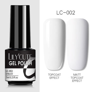 LILYCUTE 7ml Nails Gel Polish Fall Winter Color Long Lasting Hybrid For  Base Top Coat Soak Off UV LED DIY Nail Art Gel