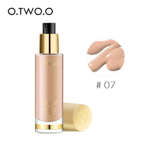 O.TWO.O Liquid Foundation Invisible Full Coverage Make Up Concealer Whitening Moisturizer Waterproof Makeup Foundation 30ml
