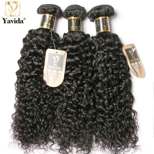 Yavida Brazilian Kinky Curly Human Hair Weave Bundles Double Weft 3 Bundles Human Hair Bundle De Cheveux Humains Fast Shipping