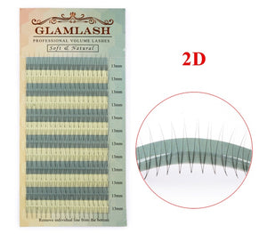 GLAMLASH 2D 3D 4D 5D 6D premade fans false eyelashes extension russian volume lashes faux mink individual lash extensions cilia