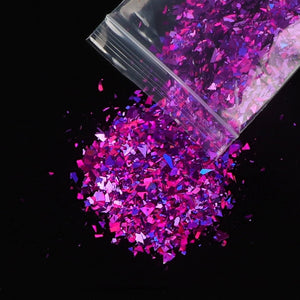 Holographic AB Nail Glitter Flake Sparkly Sequins Irregular Paillette DIY Gel Polish Manicure Nail Art Decorations Accessories