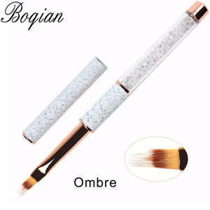 BQAN Marbled Rose Gold Nail Brush Gel Brush For Manicure Acrylic UV Gel Extension Pen For Nail Polish Painting Drawing Brush
