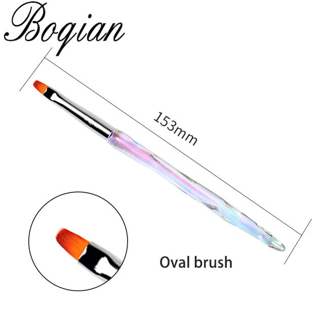 BQAN Marbled Rose Gold Nail Brush Gel Brush For Manicure Acrylic UV Gel Extension Pen For Nail Polish Painting Drawing Brush