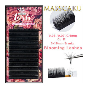 New arrived 0.05/0.07/0.10 C/D 1 pcs magic eyelash volume easy to make fan effect false eyelash and blooming faux mink lashes