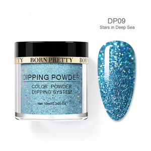 BORN PRETTY Dip Nail Powders, Gradient Holographics Dipping Glitter Decoration, Longer lasting Nail powders, Natural Dry Without
