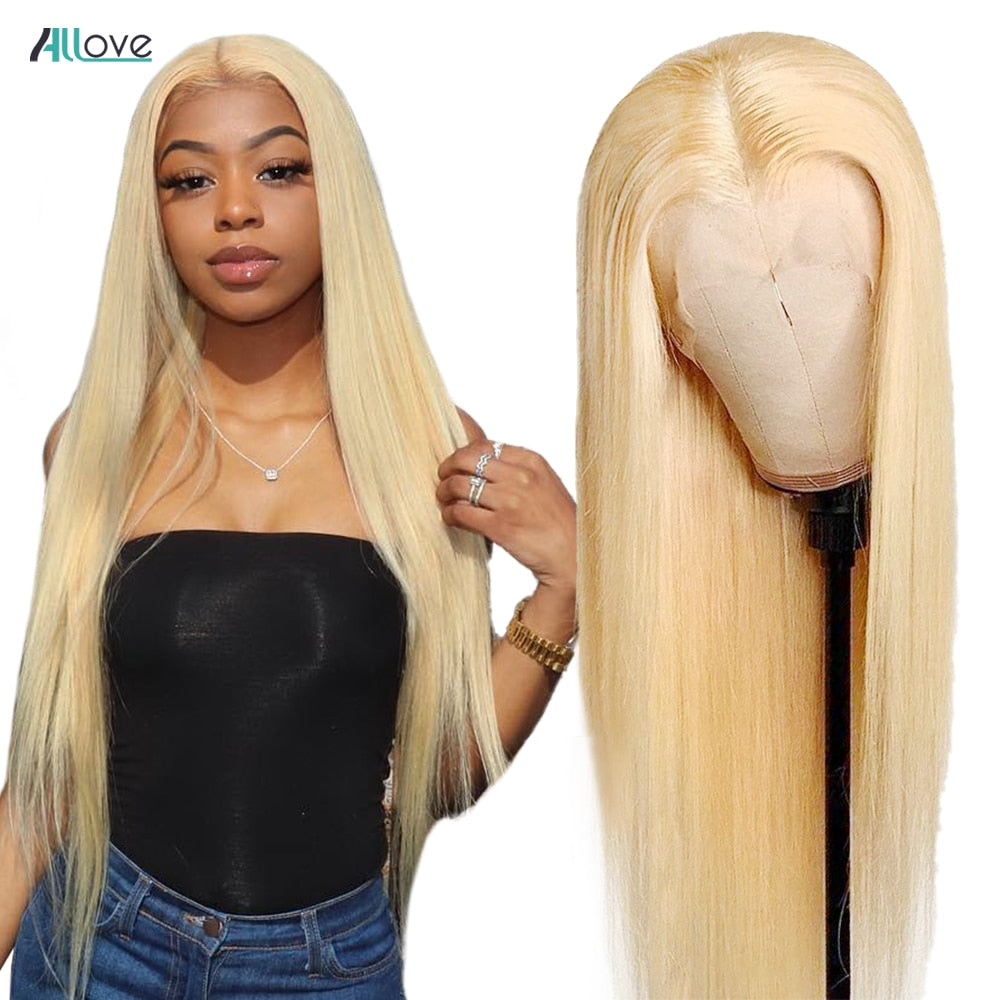 30inch 613 Blonde Lace Front Wig Human Hair Wigs For Women Transparent Lace Frontal Wig Blonde Bone Straight Human Hair Wig