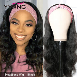 YYongHair Body Wave HeadBand Wigs 100% Human Hair Wig Brazilian Body Wave Hair Wig 8-24inch Glueless Remy Wavy Human Hair Wig