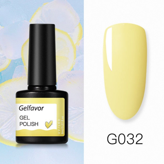 Gelfavor Nail Gel polish 8ml Varnish Hybrid Manicure Set For Nail Art Semi Platinum Painting UV LED Lamp Nails Gel polish