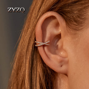 ZYZQ 1PC Punk Gold Metal Ear Cuff Ear Clip for Women No Pierced C Shape Geometric Small Earcuff Ear Wrap Earcuff Clips Jewelry