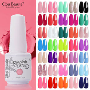 Clou Beaute 8ML Gel Polish Varnish Pure Pink Series 115-Colors New UV Gel Nail Polish Nails Art Manicure Nails Semi Permanent