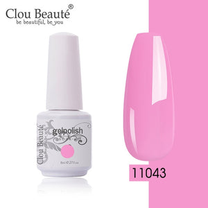 Clou Beaute 8ML Gel Polish Varnish Pure Pink Series 115-Colors New UV Gel Nail Polish Nails Art Manicure Nails Semi Permanent