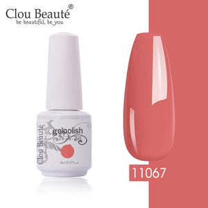 Clou Beaute 8ML Gel Polish Varnish Pure Pink Series 115-Colors New UV Gel Nail Polish Nails Art Manicure Nails Semi Permanent