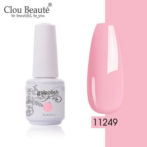 Clou Beaute 8ML Gel Polish Varnish Pure Pink Series 115-Colors New UV Gel Nail Polish Nails Art Manicure Nails Semi Permanent