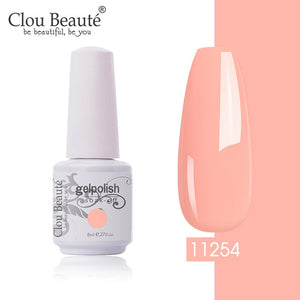 Clou Beaute 8ML Gel Polish Varnish Pure Pink Series 115-Colors New UV Gel Nail Polish Nails Art Manicure Nails Semi Permanent