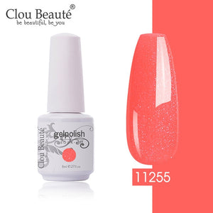 Clou Beaute 8ML Gel Polish Varnish Pure Pink Series 115-Colors New UV Gel Nail Polish Nails Art Manicure Nails Semi Permanent