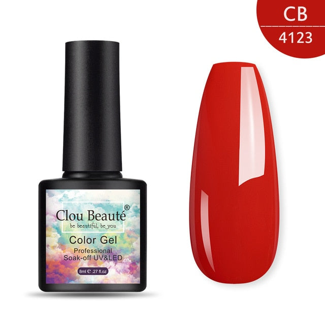 Clou Beaute 8ML Gel Polish Varnish Pure Pink Series 115-Colors New UV Gel Nail Polish Nails Art Manicure Nails Semi Permanent