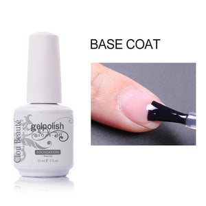 Clou Beaute 64 Colors Nail Gel Polish Vernis Ongle Semi Permanent Nail Glue Varnish 15ml Base Top Coat Nails Gel UV Colors