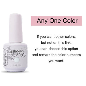 Clou Beaute 64 Colors Nail Gel Polish Vernis Ongle Semi Permanent Nail Glue Varnish 15ml Base Top Coat Nails Gel UV Colors