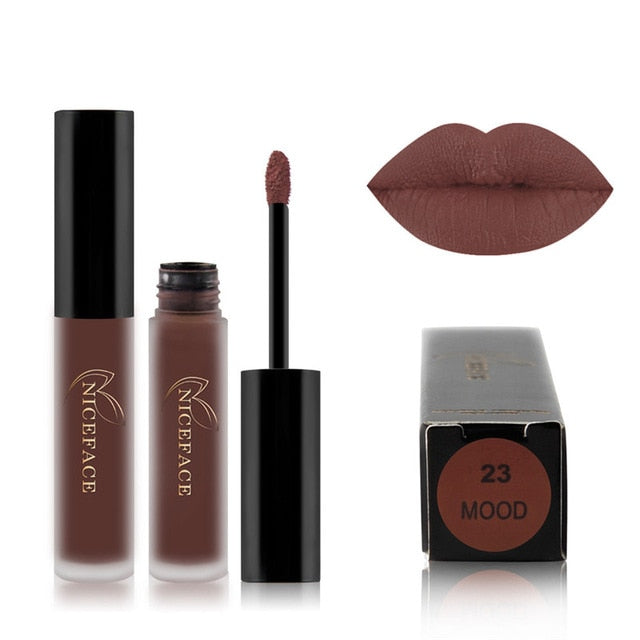 Matte Liquid Lipstick Waterproof Long Lasting Velvet Mate Nude Red Lip Gloss Lint Tube Makeup Cosmetics Lipsticks