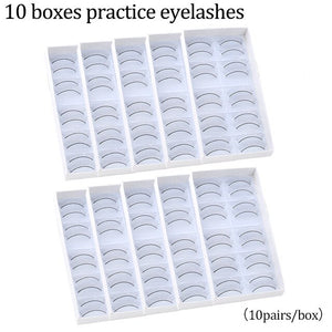 Eyelash Extension Training kit Silicone Mannequin Model Head With Practice False Lashes Extension Grafted Lashes Training  Tools