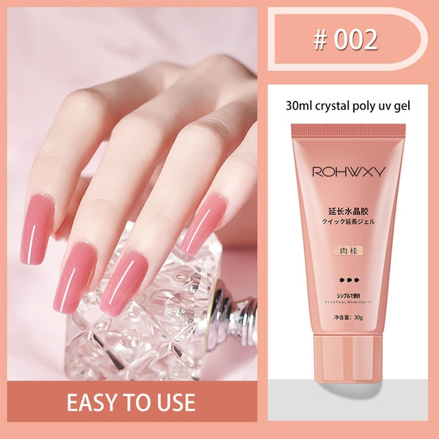 ROHWXY UV Builder Gel For Nail Extension Poly UV Nail Gel Polish For Manicure Tools 30/15ML UV Gel Varnish For Nails Art Design