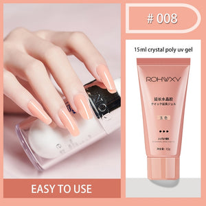 ROHWXY UV Builder Gel For Nail Extension Poly UV Nail Gel Polish For Manicure Tools 30/15ML UV Gel Varnish For Nails Art Design