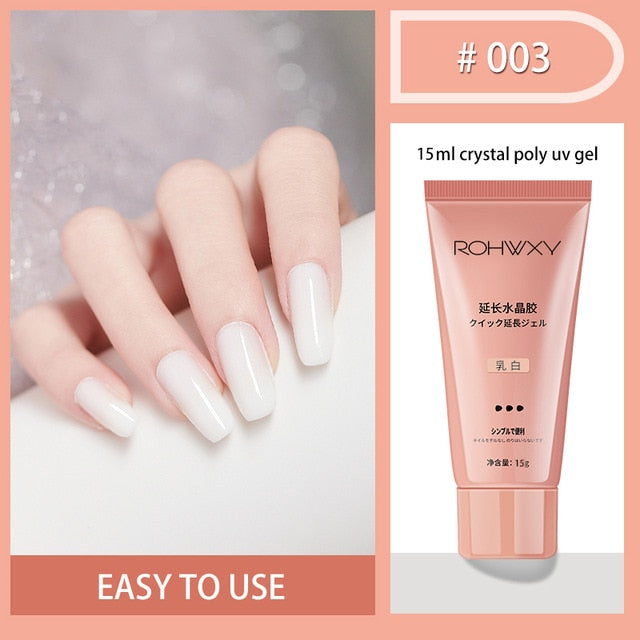ROHWXY UV Builder Gel For Nail Extension Poly UV Nail Gel Polish For Manicure Tools 30/15ML UV Gel Varnish For Nails Art Design
