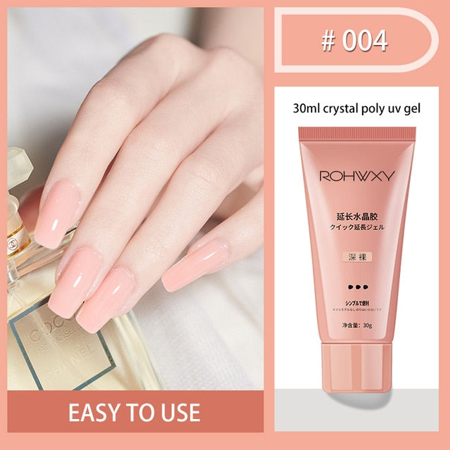 ROHWXY UV Builder Gel For Nail Extension Poly UV Nail Gel Polish For Manicure Tools 30/15ML UV Gel Varnish For Nails Art Design