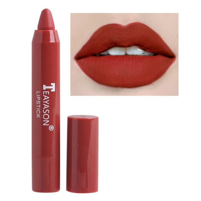 12 Colors Velvet Matte Lipsticks Pencil Waterproof Long Lasting Sexy Red Lip Stick on-Stick Cup Makeup Lip Tint Pen Cosmetic