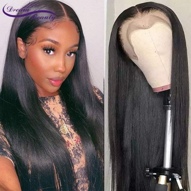 13x6 Lace Front Human Hair Wigs Brazilian Wigs 180% Straight Brown Color Lace Frontal Wigs For Black Women PrePlucked Human Hair