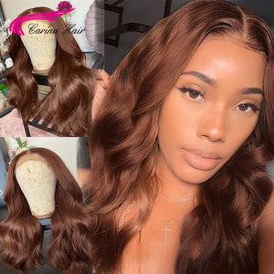 13x6 Lace Front Human Hair Wigs Brazilian Wigs 180% Straight Brown Color Lace Frontal Wigs For Black Women PrePlucked Human Hair