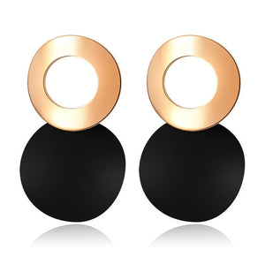 Women's Earrings Korean Acrylic Drop Earrings for Women Statement Geometric Round Gold Earring 2021 Fashion Trend Female Jewelry