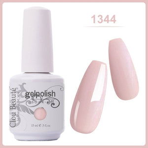 Clou Beaute 15ml Nail Gel Polish Base Top Coat Vernis Semi Permanent UV Lakiery Hybrydowe Glitter Gel Polish Nails Art Gel Glue