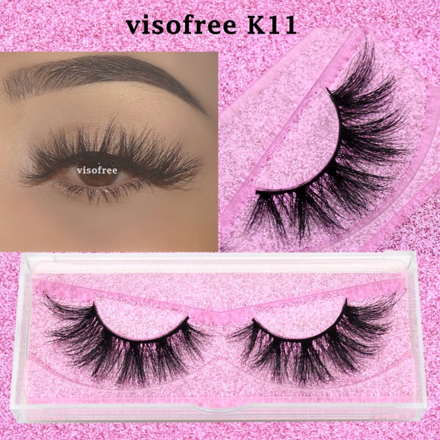 Visofree Eyelashes 3D Mink Lashes natural handmade  volume soft lashes long eyelash  extension real mink eyelash for makeup E01