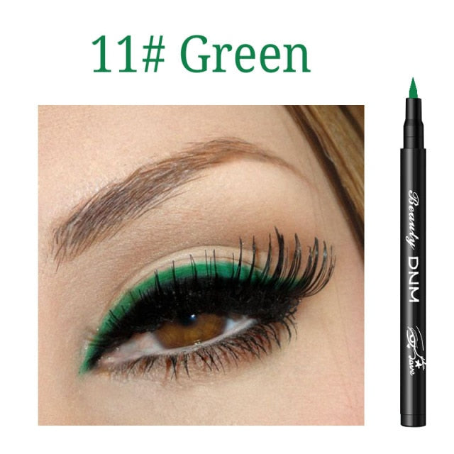 12 Color Matte Liquid Eyeliner Pencil Colorful Waterproof Long-lasting Cosmetics Make Up Green Blue Eye Liner Pen Makeup Tools
