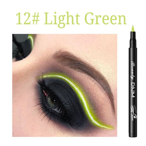 12 Color Matte Liquid Eyeliner Pencil Colorful Waterproof Long-lasting Cosmetics Make Up Green Blue Eye Liner Pen Makeup Tools