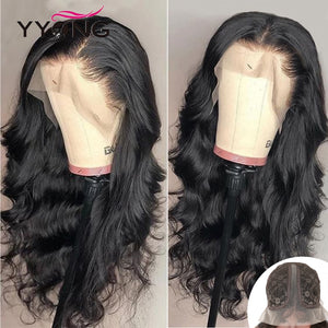 YYong 1x4 I-Part &13x1 T-Part Lace Wig Body Wave Human Hair Wig Remy Brazilian Body Wave Transparent Part Lace Wigs