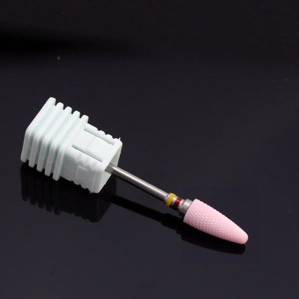 Ceramic Nail Drill Bit Milling Cutter for Electric Manicure Drill Bits Flame Corn Files for Pedicure Machine Polish Accessory