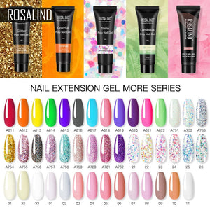 ROSALIND Gel for Nails Extensions Poly UV Builder Gel Nail Polish Lacquer 15ml/30ml Nail Art Design All For Manicure Top Base