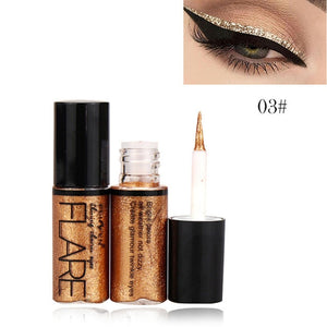 Professional Diamond shiny Eye Liners Cosmetics Waterproof Silver Rose Gold Color Liquid Glitter Sequins Eyeliner Makeup Beauty