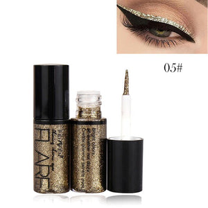 Professional Diamond shiny Eye Liners Cosmetics Waterproof Silver Rose Gold Color Liquid Glitter Sequins Eyeliner Makeup Beauty