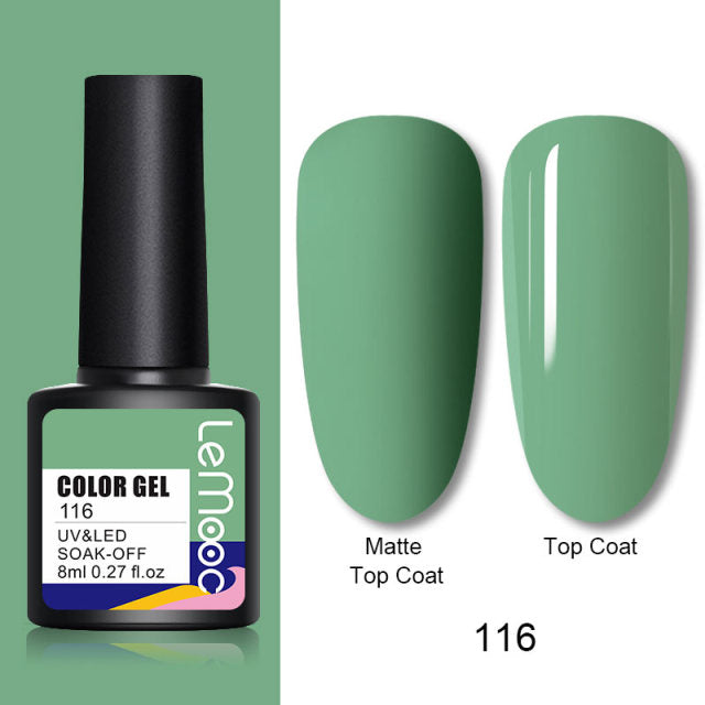 LEMOOC Base and Top Coat Gel Nail Polish UV 8ml Transparent Soak Off  Gel Polish Gel varnish Nail Art