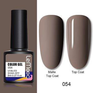 LEMOOC Base and Top Coat Gel Nail Polish UV 8ml Transparent Soak Off  Gel Polish Gel varnish Nail Art