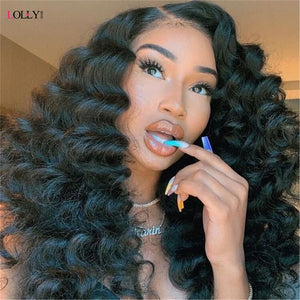 Loose Deep Wave Lace Front Wig Brazilian Transparent Lace Closure Wig 13x4 Lace Front Wigs For Women Remy Wig Pre Plucked