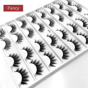 8/10/16 Pairs 3D Mink Lashes Pack in Bulk,Messy Fluffy Volume Long Faux Cils,Mixed Dramatic Natrual Mink Eyelashes Packaging