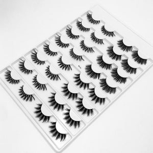 8/10/16 Pairs 3D Mink Lashes Pack in Bulk,Messy Fluffy Volume Long Faux Cils,Mixed Dramatic Natrual Mink Eyelashes Packaging