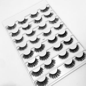 8/10/16 Pairs 3D Mink Lashes Pack in Bulk,Messy Fluffy Volume Long Faux Cils,Mixed Dramatic Natrual Mink Eyelashes Packaging